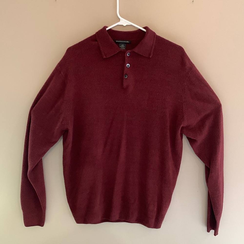 Weatherproof Long-sleeved Polo Sweater Shirt